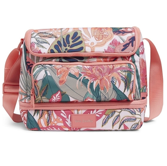 Vera Bradley Recycled Lighten Up Reactive Expandable Cooler Lunch Bag - Picture 2 of 3